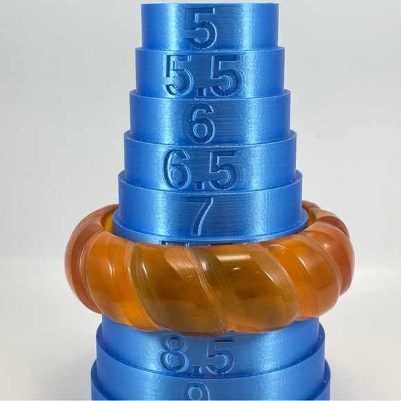 Vintage Bakelite Carved Twisted Rope Chunky Orange Statement Bangle Bracelet - Picture 4 of 6